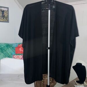 Black Open Front Cardigan
